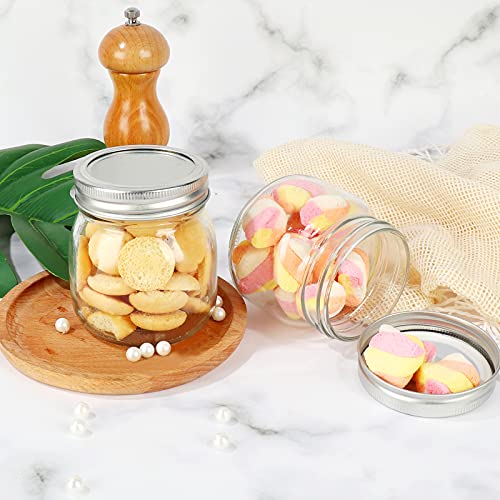 24 Pack 10 oz Glass Mason Jars (10oz,24 Pack)