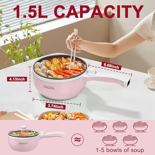 Electric Pot 1.5L Non (1.5 L (Without Steamer) / Pink)