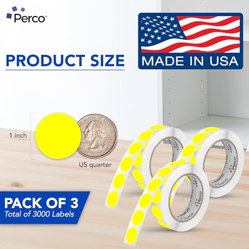 Neon Yellow Perforated Round Circle Dot Sticker 1 (Neon Yellow / 1 Inch)