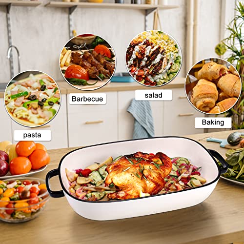 6 Quart Large Rectangular Baking Dish (6 quart White)