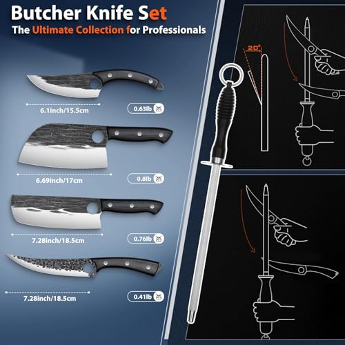 Professional Butcher Knife Set (7 Count)