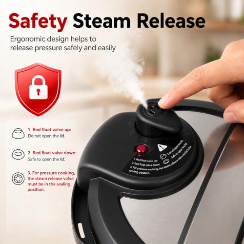 Electric Pressure Cooker 8Qt (Black / 8 Quarts)