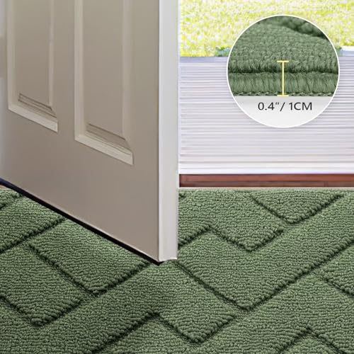 Indoor Door Mat (Green / 48" x 32" (Rectangular))