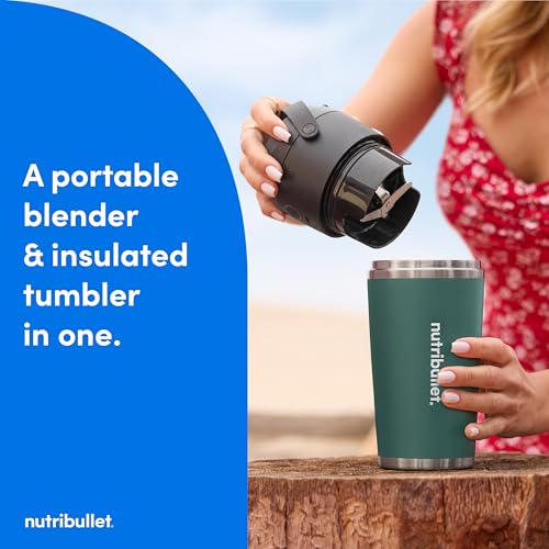 Flip Portable Blender with Insulated Cup (20 oz / Eucalyptus)