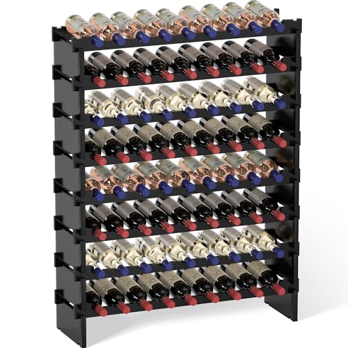 Wine Rack Freestanding Floor (Black)