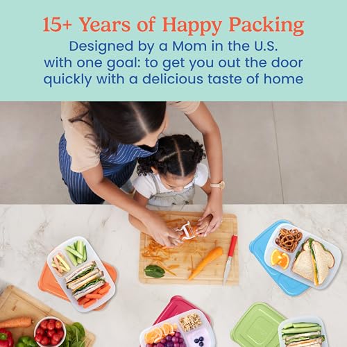 Easyboxes Original Stackable Lunch Boxes (Classic (4-Pack))