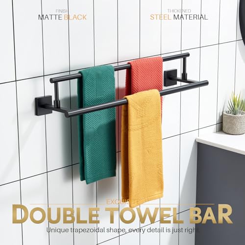 Bathroom Towel Bars 24 (Matte Black / 24-Inch)