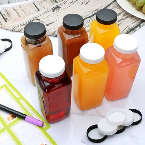 12PCS Juicing Bottles Reusable Glass (12 Ounces)