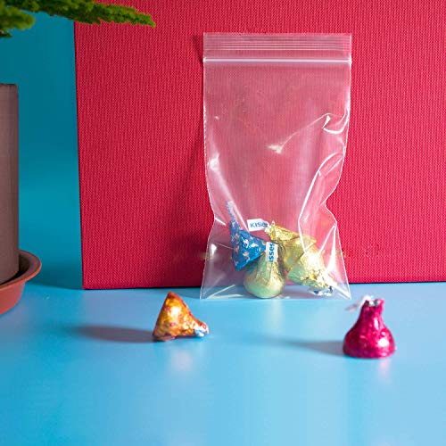 100 Pcs 3" x 5" Clear Small Zip Bag (100 Count)