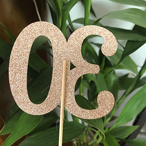 10Pcs Rose Gold 30th Birthday & Anniversary Centerpiece Sticks (10 Count)