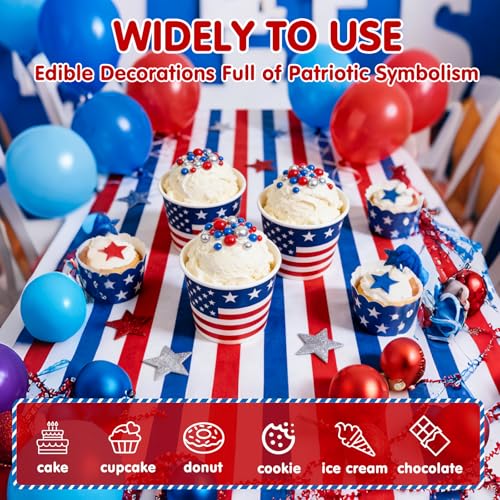 Edible Patriotic Sprinkles (Patriotic Pearl)