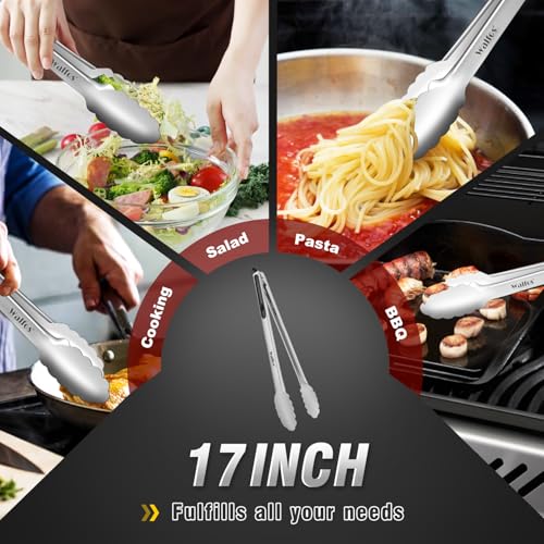 17 Inch Extra Long Grill Tongs (Extra Long 17 inch / Stainless Steel)