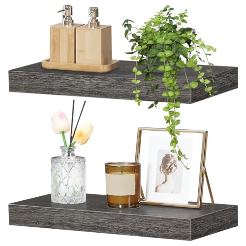 Floating Shelves for Wall (Charcoal Gray / 15.7 Inches)