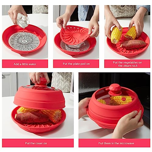 Microwave Splatter Silicone Cover Collapsible