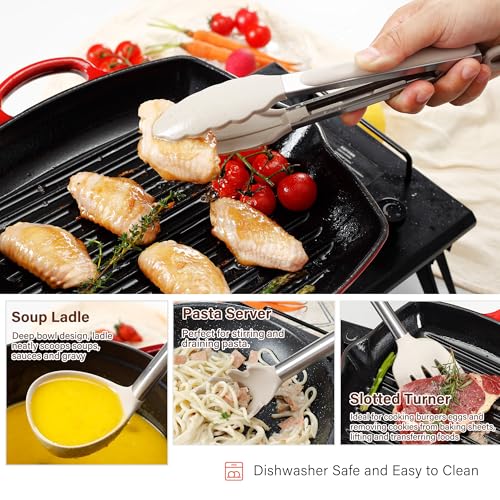 35 Pcs Silicone Cooking Utensils Set BPA Free 446°F Heat Resistant (35 Count)