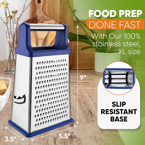Stainless Steel XL Cheese Grater for Kitchen