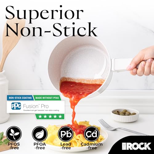 SOHO Ceramic Nonstick Saucepan with Lid (Cream / 1.9 Quarts)