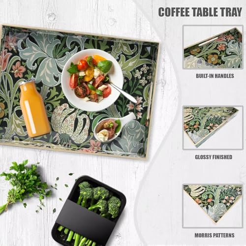 Plastic Serving Tray with Handles for Coffee Table (Multi a)