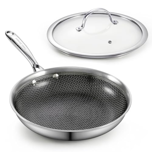 Stainless Steel Hybrid Nonstick 10 (10-Inch with Lid)