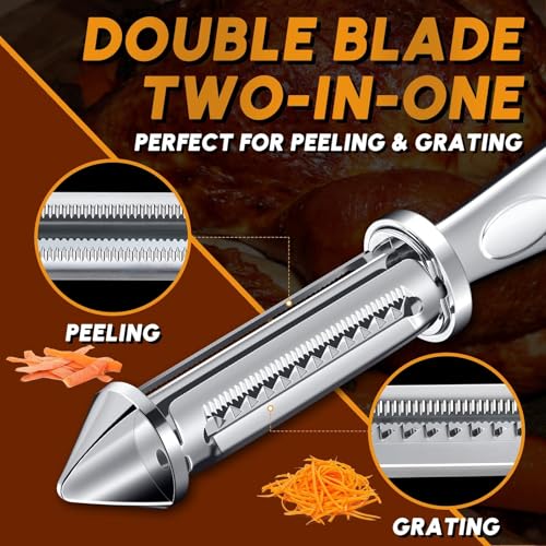 Kitchen Scissors and Vegetable Peelers Set (Light Silver)