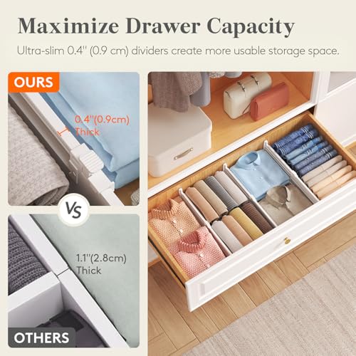 5" Tall Drawer Dividers (5"H, 11.5-18.5"L)