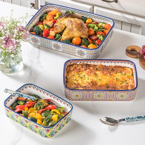 Ceramic Casserole Dishes Set of 3
