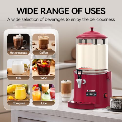Commercial Hot Chocolate Machine (10L / Red)