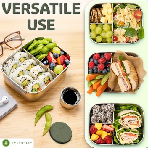Stainless Steel Bento Box + Condiment Container (Sage / 27oz / 800ml)