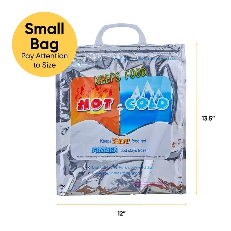 Hot and Cold Insulated Bags for Food Delivery (X Small (Meal Size) / 8 Pack)