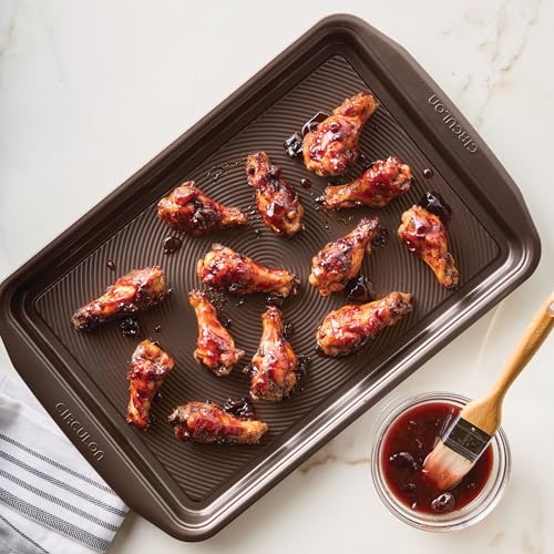 Bakeware Nonstick Cookie Pan Set (Set (9" x 13" & 10" x 15") / Chocolate)