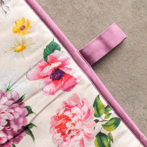 Double Oven Mitts 100% Cotton Double Oven Glove (071 - Pivoine / 7" x 35" (Double Oven Mitt))