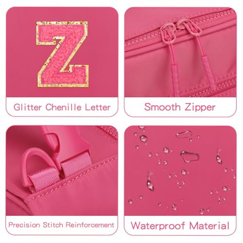 Initial Insulated Lunch Bag for Girls Kids (Rosy Red / Z)