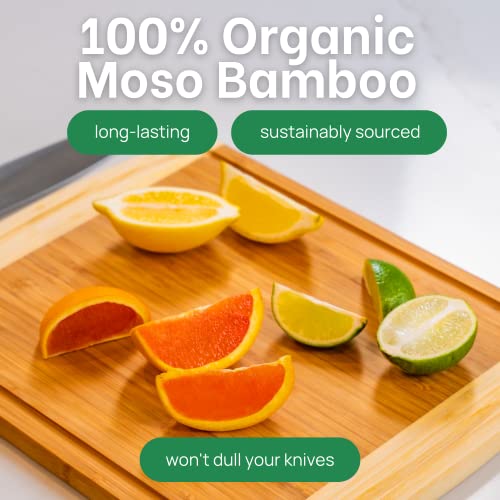 15 Inch Medium Cutting Board with Lifetime Replacements (Two-Tone / 15"L x 11"W)