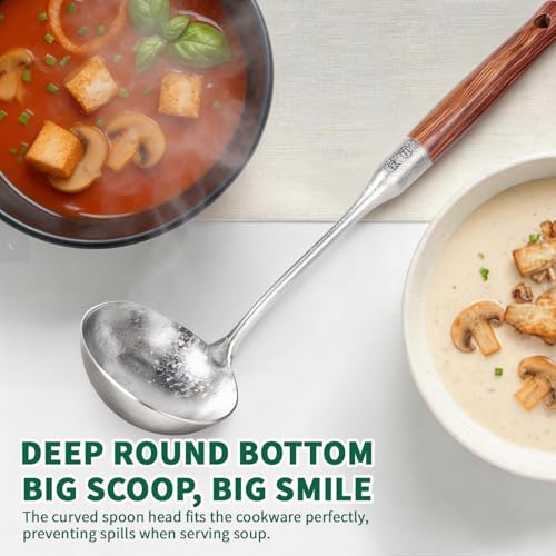 Newness Soup Ladle (Silver + Wood)