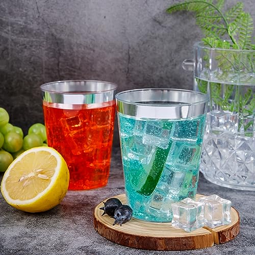 100PCS Silver Plastic Cups (10-Silver-100)