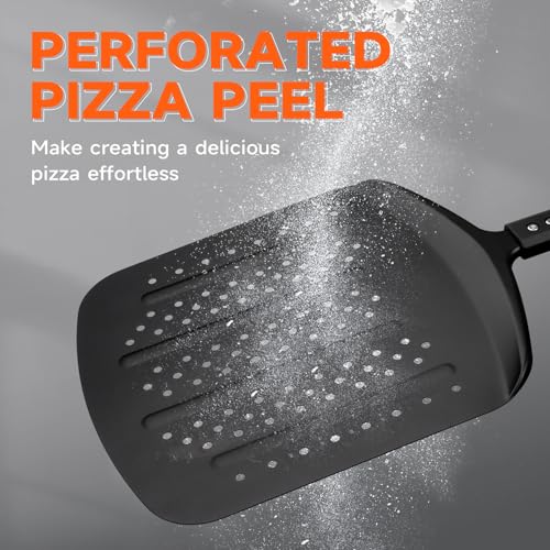 Perforated Pizza Peel Aluminum 12 Inch Non