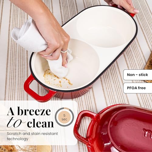 Dutch Oven For Sourdough Bread Baking (Red)