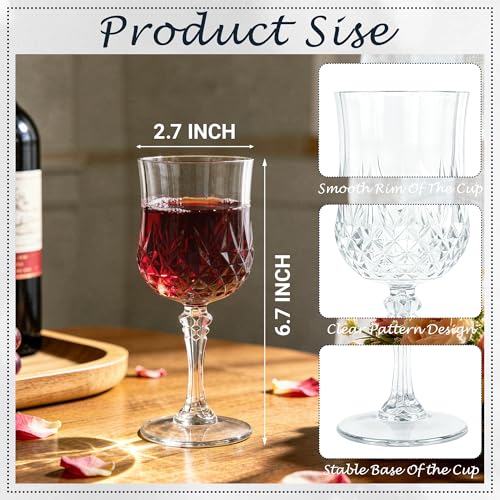 100Pack Plastic Wine Glasses (Transparent)