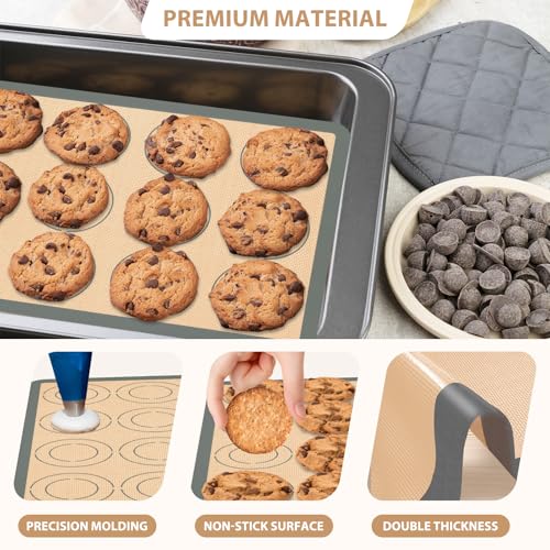 Silicone Baking Mat Set of 6 (Gray / 6-piece set)