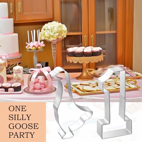 2 Pcs 5 Inch One Silly Goose Party Supplies Goose Cookie Cutter (Goose)