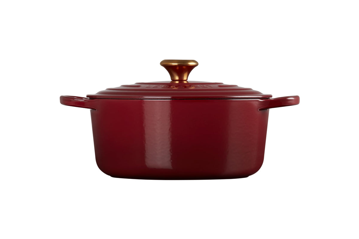 Enameled Cast Iron Round Dutch Oven (Garnet / 5.5 Qt)