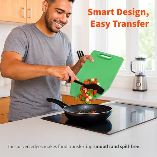 IMUSA Cutting Board Set (3PK Nesting (Teal, Orange, Lime Green))