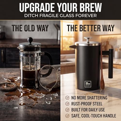 French Press Coffee Maker (Black)