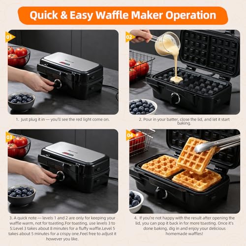 Waffle Maker with Removable Plates (StandardsUpgrade)