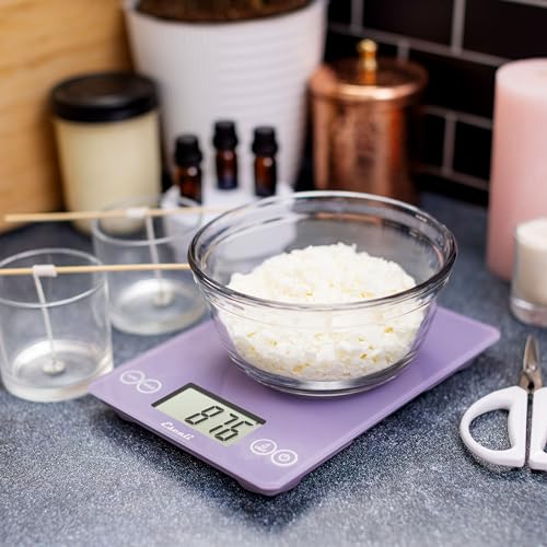 Arti Glass Food Scale Digital Countertop Kitchen (Violet / 9" x 6.5" x .75")
