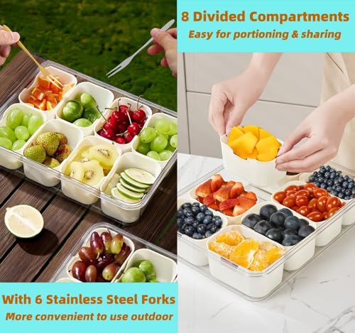 Snackle Box Container (1PC 8 Compartments)
