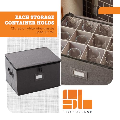 Wine Glass Storage Case (Gray / 1 Pack Wine Glass Storage)
