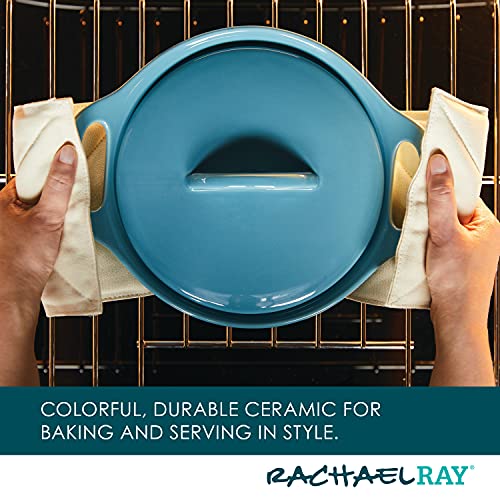 Solid Glaze Ceramics Casserole Bakeware (Agave Blue)