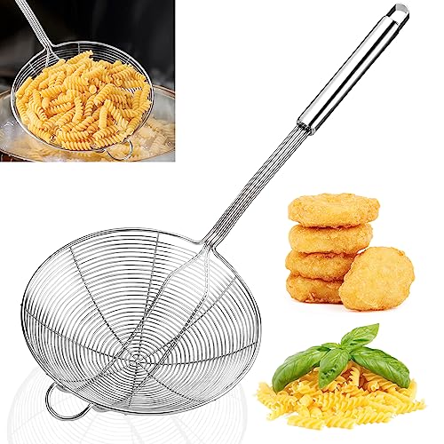 16.5 Inch Spider Strainer Cooking Skimmer for Cooking and Frying (X Large Spider Strainer for Frying)