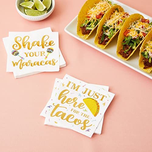 100 Pack Mexican Fiesta Napkins for Cinco de Mayo Party Supplies (100 Pack)